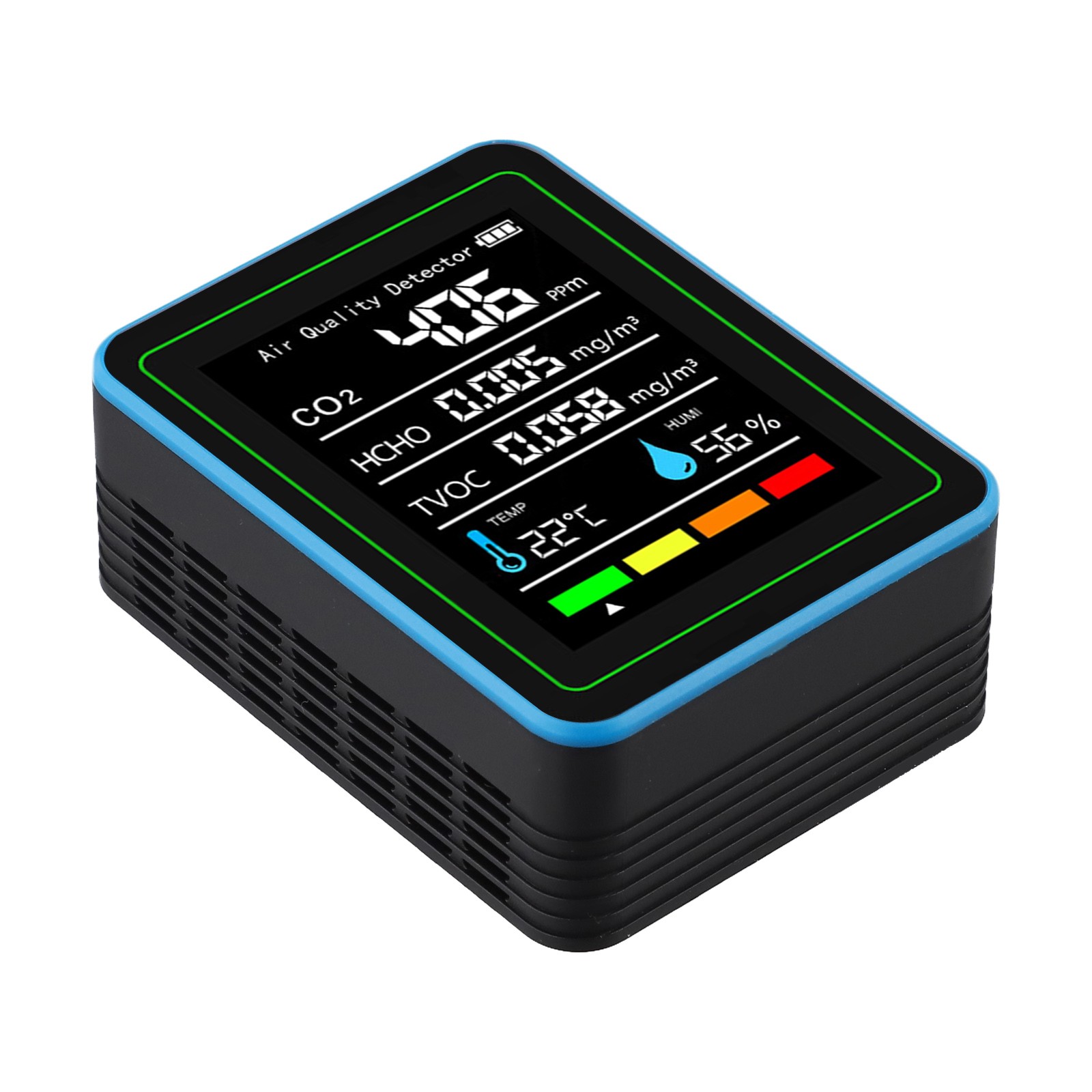Mosiee 5 In1 Indoor Carbon Dioxide Detector Air Quality Monitor Hcho/Temperature Tester Real-Time Air Quality Monitoring Led Screen